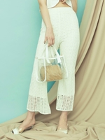 鈎針風パンツ/O.WHT