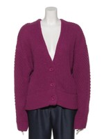 畦編地切替エカーデ/ピンク