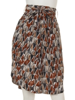 手描き幾何学ギャザーリボンSK/キャメル