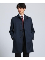 千鳥プリントステンカラーコート ダウンライナー付き/ブルー(492)