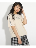 袖ジップシフォンTシャツ/ライトベージュ(051)