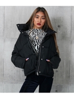 中綿スタンドショートジャケット/ブラック(027)