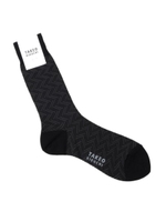 矢絣柄 ビジネスソックス/ブラック(019)