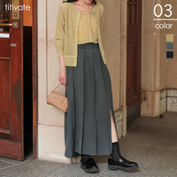 サイドスリットプリーツスカート