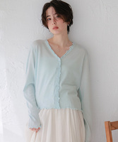 プチフリルニットカーディガン