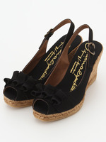 【GAIMO】ギャザーリボンバックストラップサンダル