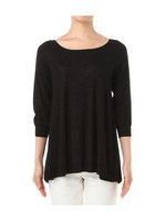 ラウンドネックフレアニットプルオーバー