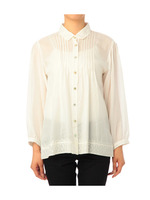 シルク混エンブロイダリーブラウス