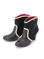 ドット柄ショートブーツ