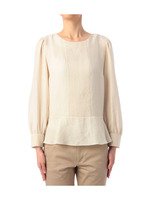 ドットタック ペプラムブラウス