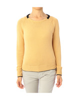 バイカラーデザイン長袖ニット