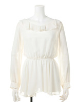 ウエストシャーリングフリルチュニック