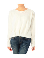 ビジュー&フェイクパールデザインプルオーバー