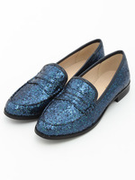 メタリックローファー