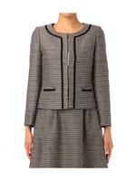 ノーカラーファンシーツイードジャケット