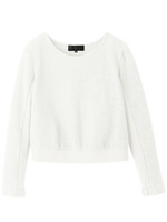 [L]異素材コンビクロップドトップス