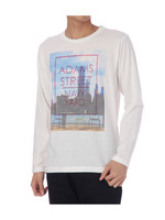 クルーネックプリントロングTシャツ