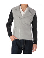 スウェットライダースジャケット