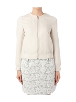 ノーカラージップアップブルゾン