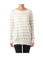 パネルボーダーチュニックニットプルオーバー