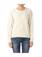 ビジュー使い裏毛プルオーバー