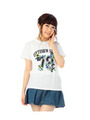 フラワー×ナンバリングプリントTシャツ