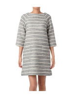 ボーダーラメツイードニット