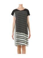 ボーダー切り替えプリントワンピース