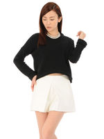 袖折りニットTOP