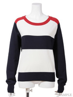 カラーブロックニットPO