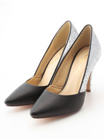 グリッターコンビパンプス