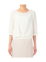 シフォンドットブラウス