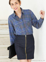 ジッパーデニムスカート