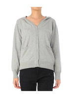 フード付きVネックニットカーディガン