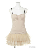 ランダムチュールキャミワンピース