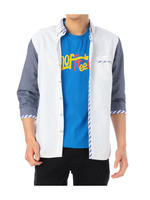 切り替え七分袖シャツ