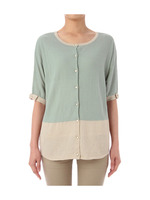 前後2WAYラメブロッキングプルオーバー