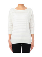 透かしボーダーニットプルオーバー