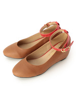 配色インヒールパンプス