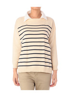 付け衿ボーダーニットプルオーバー