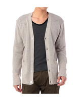 綿麻Vネックニットカーディガン