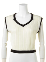 【GYDA】ダイヤネックニットTOPS