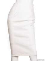 ひざ下丈デニムタイトスカート