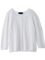 クルーネックニットカーディガン