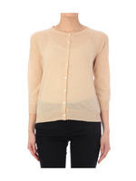 サークルレース切り替えニットカーディガン