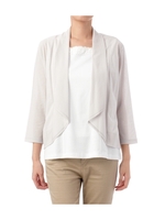 ショールカラー八分袖カーディガン