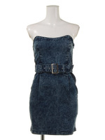 デニムベアワンピース