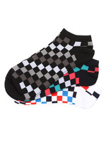 配色ブロック柄ソックス