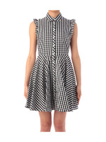 ギンガムフリルシャツワンピース