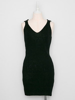 バックリボンニットワンピ